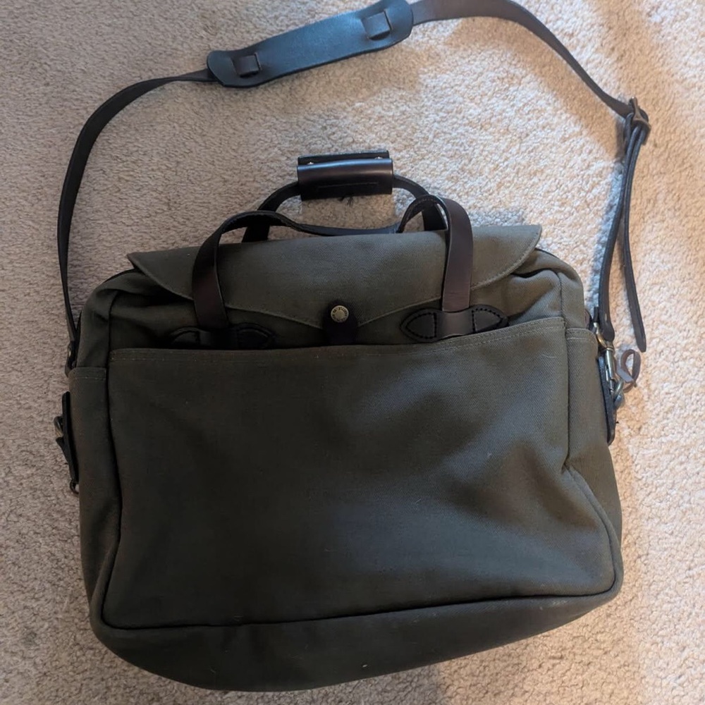Filson 257 Dark Green Canvas Briefcase